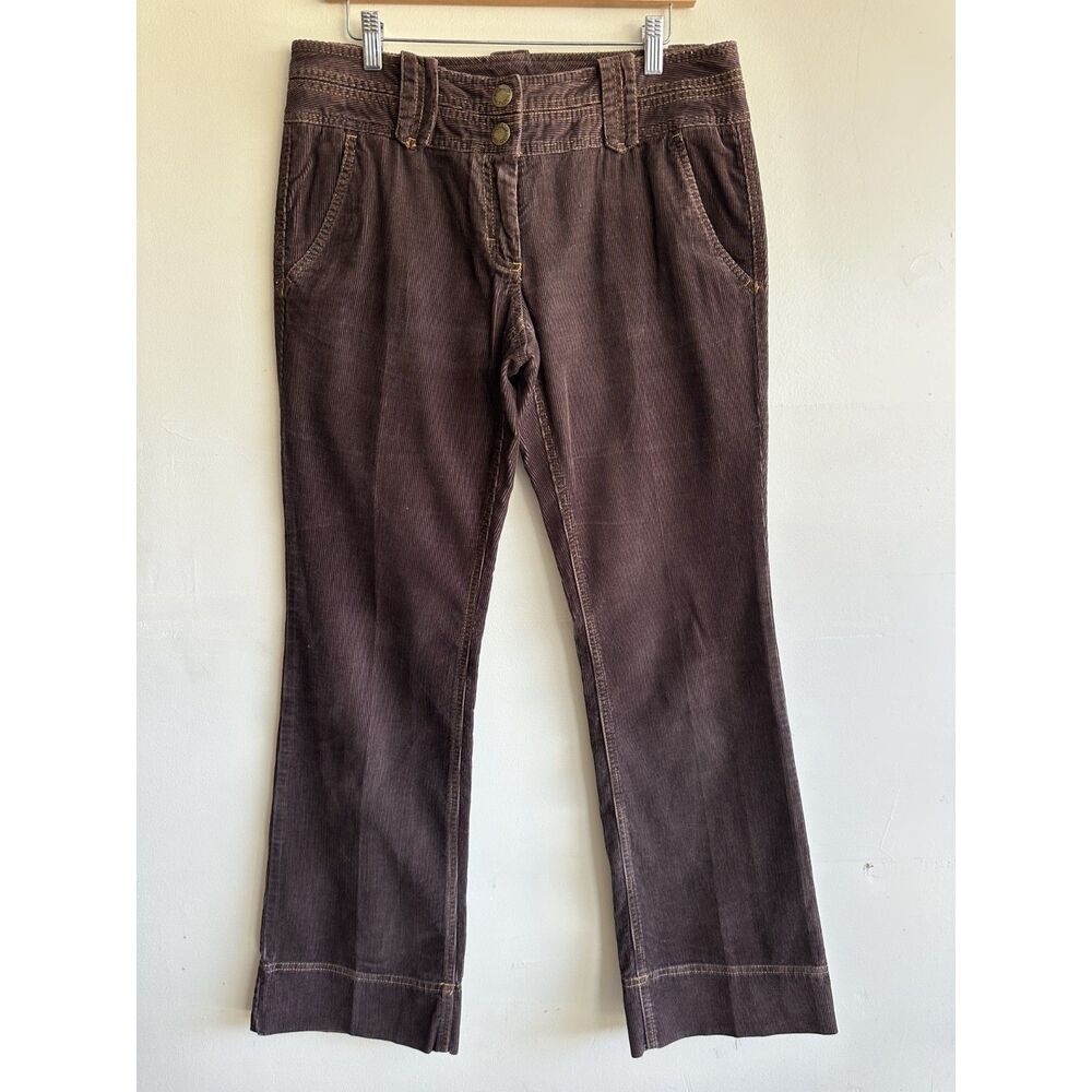 Tommy Hilfiger Brown Corduroy Cargo Pants Wide Leg Low Rise Women’s Size 10